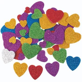 PlayBox: Habszivacs öntapadós glitteres szív szett 60 db-os kép