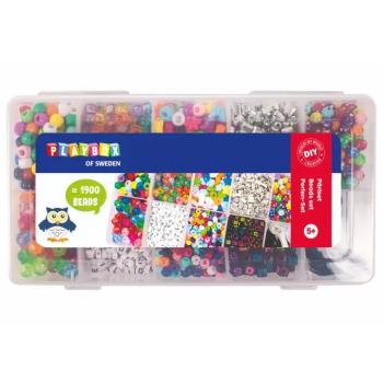 PlayBox: Műanyag 1900 db-os gyöngyszett tárolóban