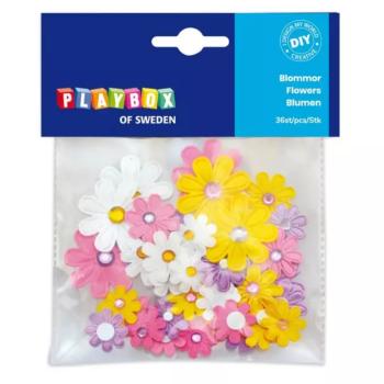 PlayBox: Öntapadós színes virágok 36db 20-35mm kép