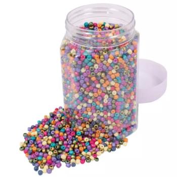 Playbox: Pasztell színű üveggyöngy készlet mix – Ø 5 mm, ~500g kép