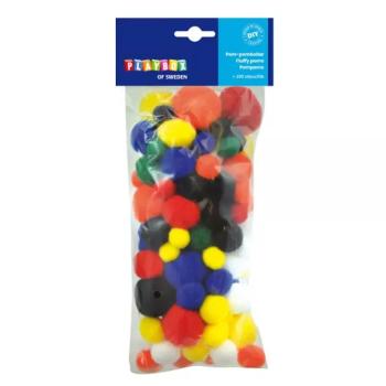 PlayBox: Pompon alapszínekben 100db 15-35mm kép