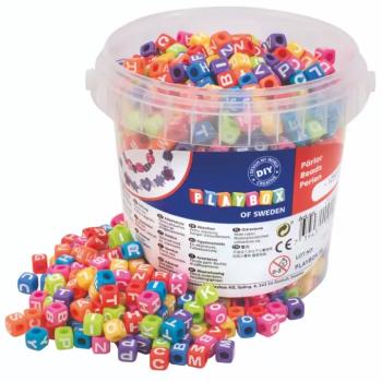PlayBox: Színes betűs gyöngy szett 1250 db-os 7x7x7mm kép