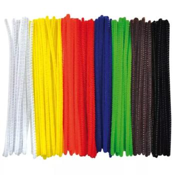 PlayBox: Színes zsenília szálak 100db-os szett 0,3x15cm-es