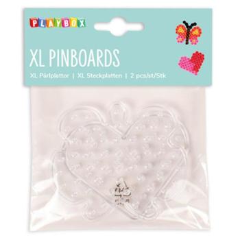 PlayBox: Vasalható gyöngy alaplap szív és pillangó formával 2db-os szett kép