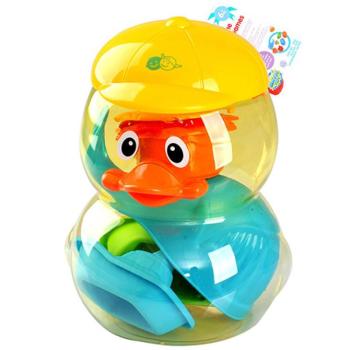Playgo: Bébi fürdőjáték szett kacsa formájú tárolóban 8db-os szett kép