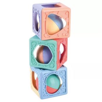Playgo: Toronyépítő játék csörgő kockákkal kép