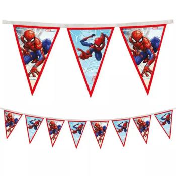 Pókember mintás újrahasznosítható party zászlófüzér 230cm kép