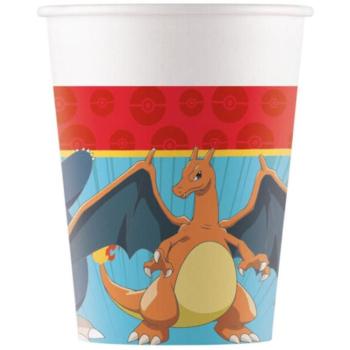 Pokémon papír pohár 8db-os szett 200ml kép