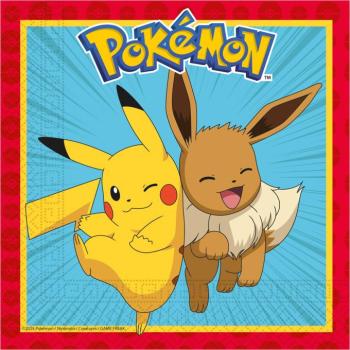 Pokémon papírszalvéta szett - 2 rétegű, 33x33cm, 20db