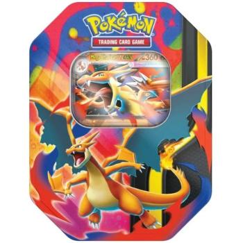 Pokémon TCG: Mega Charizard Tin kártyacsomag fém dobozban kétféle változatban 1db kép