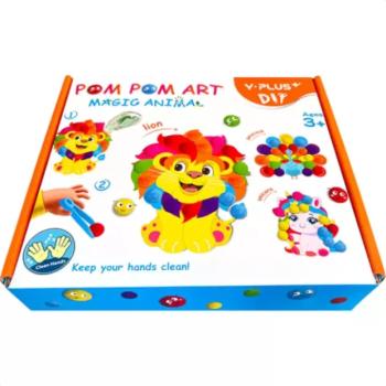 Pom Pom Art: Pompomos kreatív készlet csipesszel kicsiknek kép