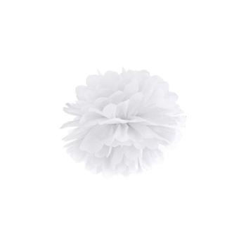 Pompom virág - fehér 25 cm kép