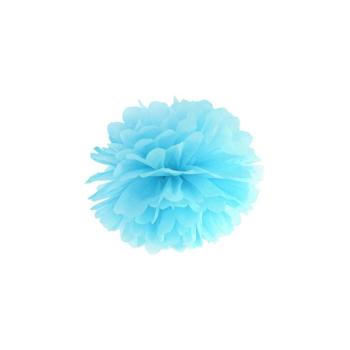 Pompom virág - kék 25 cm kép