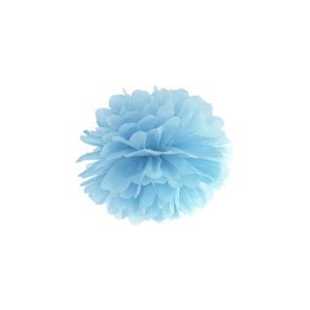 Pompom virág - ködös kék 25 cm kép