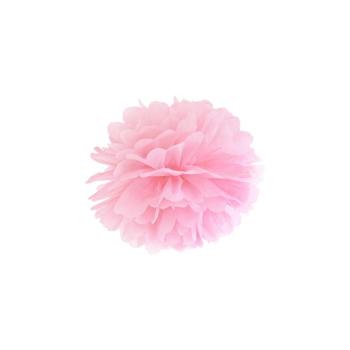 Pompom virág - világos rózsaszín 25 cm kép