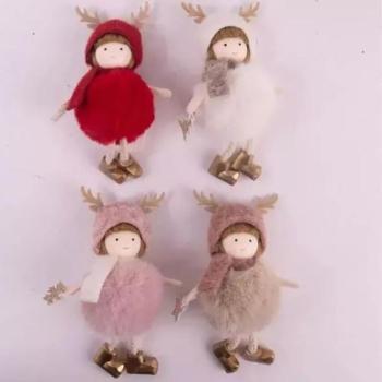Pompomos figura agancsos jelmezben - 14 cm, többféle kép