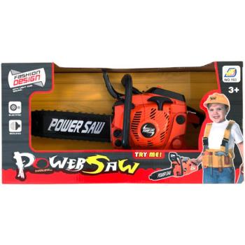 Power Saw elektronikus láncfűrész fénnyel és hanggal narancssárga színben kép