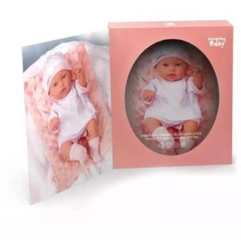 Puha játékbaba dobozban, pink - 33 cm kép
