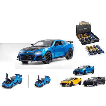 Pull Back Prémium hátrahúzható Camaro játékautó nyitható ajtókkal 1/24 többféle változatban 1db kép