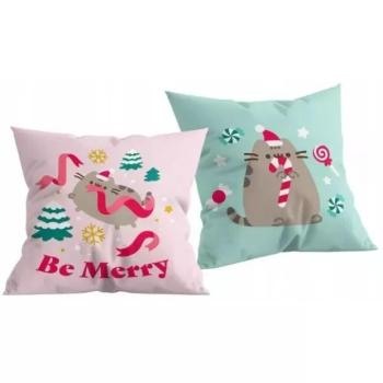 Pusheen: Karácsonyi díszpárna - 40 x 40 cm, kétoldalú kép
