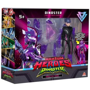 Quantum Heroes: Dinoster Trina akciófigura lila páncéllal 20 cm kép