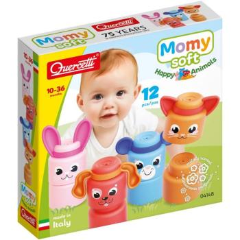 Quercetti: Momy Soft boldog állatok 12 db-os puha építőkocka szett kép