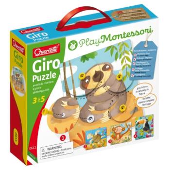 Quercetti: Montessori Giro 4db-os állatos puzzle szett kép