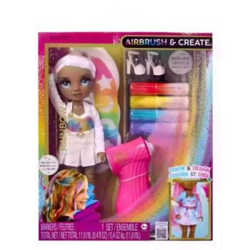 Rainbow High: Airbrush & Create színezhető baba festékszóróval - Szürke szemű kép