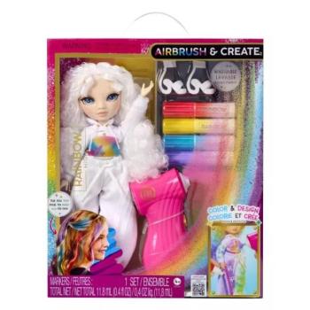 Rainbow High: Airbrush & Create színezhető baba festékszóróval - Zöld szemű kép