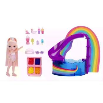 Rainbow High: Medencés parti játékszett Blush Parker babával kép