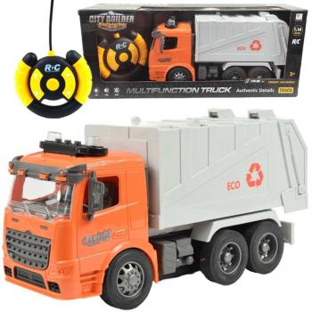 RC Távirányítós ECO szelektív hulladékgyűjtő kamion fény effektekkel 1/14-es méretarány 27MHz 30cm kép