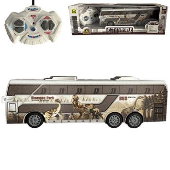 RC Távirányítós Jurassic City Busz fénnyel 27MHz 1/32-es méretarány 25cm kép