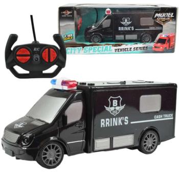 RC Távirányítós pénz szállító kisbusz fényeffektekkel 1/30-as méretarány 20cm kép