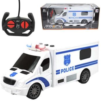 RC Távirányítós rendőr kisbusz fény és hang effektekkel 1/24-es méretarány 20cm kép