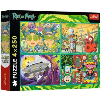 Rick és Morty Őrült kalandok 4x250db-os puzzle - Trefl kép