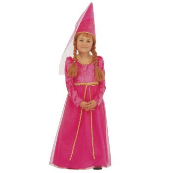 Rózsaszín udvarhölgy lány jelmez 110 cm-es méretben