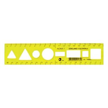 Sablon vonalzó OPTIMA fluor 20cm kép