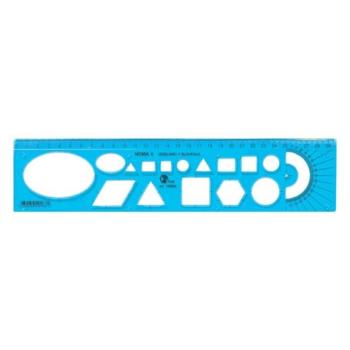 Sablon vonalzó OPTIMA hajlékony kék 30cm kép