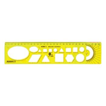 Sablon vonalzó OPTIMA hajlékony sárga 30cm kép