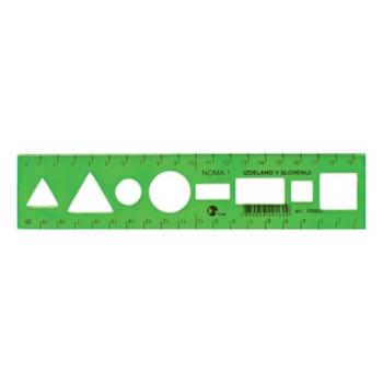 Sablon vonalzó OPTIMA hajlékony zöld 20cm kép
