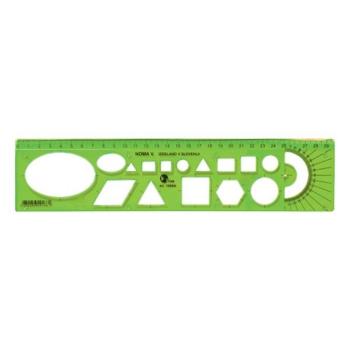 Sablon vonalzó OPTIMA hajlékony zöld 30cm kép