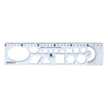 Sablon vonalzó OPTIMA kék 30cm