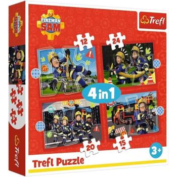 Sam a tűzoltó 4 az 1-ben 12-15-20-24db-os puzzle - Trefl kép