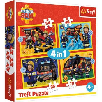 Sam a tűzoltó 4 az 1-ben puzzle 35-48-54-70db-os - Trefl kép