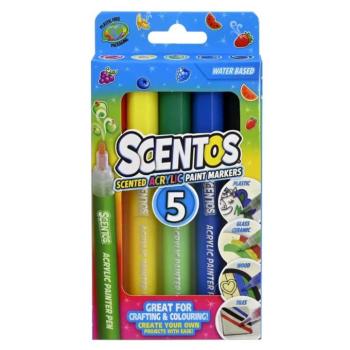 Scentos Illatos akril filctoll neon színben 5db kép