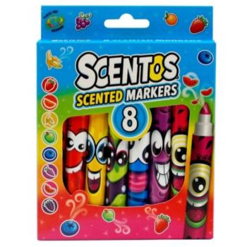 Scentos illatos élénk színű filctoll 8db-os kép