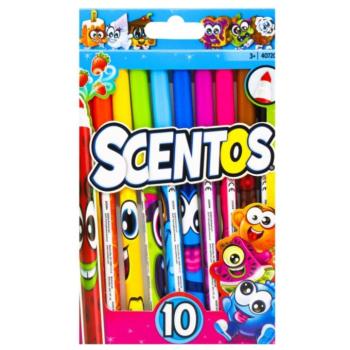 Scentos illatos élénk színű vékony filctoll 10db-os kép