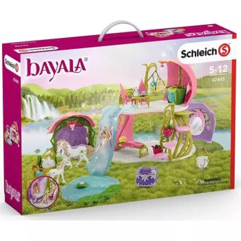 Schleich: Bayala - Csillogó virágház unikornisokkal istállóval és tóval játékszett (42455) kép