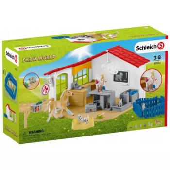 Schleich: Farm World - Állatorvosi rendelő csikóval és háziállatokkal szett (42502) kép