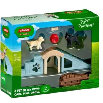 Schleich: Farm World Kiskutyák játszóház játékszett (42763) kép